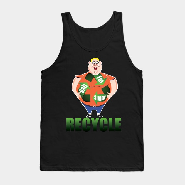 Recycle the Fat Tank Top by Sam R. England